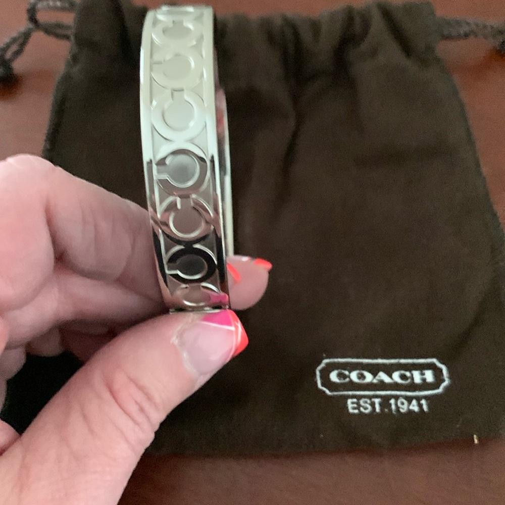 Coach silver bangle bracelet